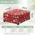 thumbnail image 7 of Xoenoiee Santa Claus Reindeer Tree Snowflake Print Ottoman Cover Square, Stretch Ottoman Slipcover Christmas Decor Washable Storage Ottoman Cover Foot Stool Cover with Elastic Bottom, L, 7 of 7