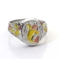 thumbnail image 1 of Up to 65% Off Gold Three-dimensional Relief Goldfish Ripple Ring Men's Two-color Personality Necklace Rings Earring Jewelry on Clearance, 1 of 2