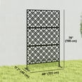 thumbnail image 3 of Outsunny Outdoor Privacy Screen, Freestanding Outdoor Divider, Black, 3 of 10