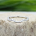 thumbnail image 6 of AFFY 0.10CT Round Moissanite Diamond Enhancer Wedding Band for Women 14K White Gold over Silver-7, 6 of 6