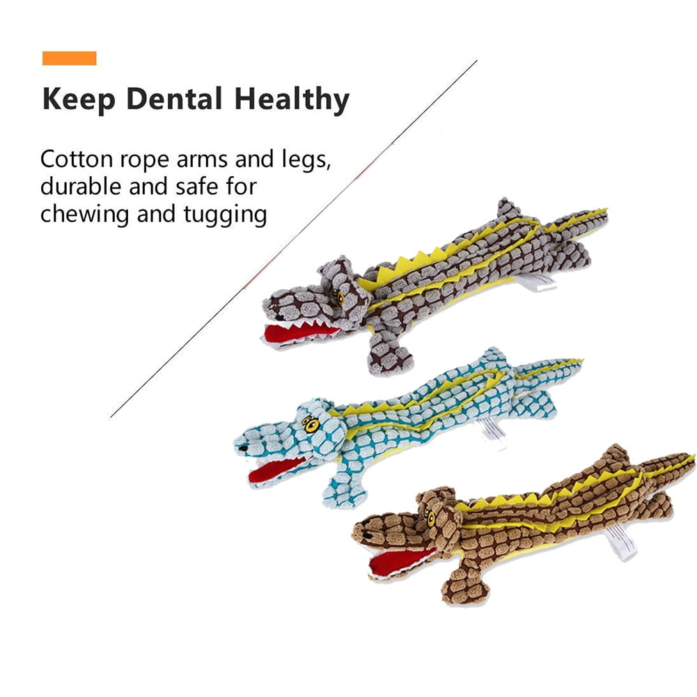 Kepooman 3 Pcs Dog Chew Toy for Teething Chewing and Playtime, No Stuffing Plush Animal Dog Squeaky Toy, Multi-color Kepooman 3 Pcs Dog Chew Toy for Teething Chewing and Playtime, No Stuffing Plush Animal Dog Squeaky Toy, Multi-color