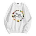 thumbnail image 3 of Men And Women Kwanzaa Fall Fashion Hoodless Pullover Sweatshirt Holiday Logo Print Top Casual Fall Pullover Long Sleeve Crewneck Loose Tops, 3 of 4