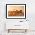 thumbnail image 2 of The Pier in Imperial Beach 01 - Imperial Beach California Photography Sunset Boardwalk Coast Seascape Beach Silhouette Ocean Black Framed Wall Art Print 12 x 18 inches, 2 of 4
