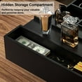 thumbnail image 3 of Sonhomay Cologne Organizer for Men, 3 Tier Black Wooden Perfume Display Stand with Felt Lining Drawer and Hidden Compartment Rustic Perfume Stand Holder for Fragrances Jewelry Great Gift for Men C104, 3 of 3
