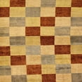 thumbnail image 1 of Ahgly Tapis d'Intérieur Carré Abstrait Rouge à Carreaux, 3 Pieds Carré, 1 of 6
