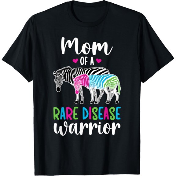 Mom Of A Rare Disease Warrior Mother Rare Disease Awareness T-Shirt