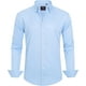 thumbnail image 1 of J.VER Camisas de vestir para hombre, camisa formal de manga larga, elástica, sin arrugas, informal, con botones, 1 of 4