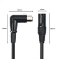 thumbnail image 4 of Cable XLR XLR Hembra de Ángulo Recto A Macho Cable de Micrófono Balanceado de 3 Pines para Mezcladores, Sistemas de Altavoces, 4 of 5