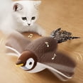 thumbnail image 4 of 1 Plush Squeaky Bird Toy for Cats and Dogs, Self-Wobbling Boredom, Realistic Artificial Feathered Sparrow - Polyester Fiber, 4 of 8
