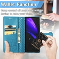 thumbnail image 5 of Feishell for Samsung Galaxy Z Fold 3 Cartoon Cute Wallet Case, Cat Dog Style Flip with ID Card Holder Premium PU Leather Cases with Wrist Strap, Magnetic Closure Folio Kickstand Phone Cover, Blue, 5 of 11