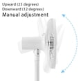 thumbnail image 5 of BananaDeer Ventilador de piso con pedestal oscilante de 7 aspas, 14,5 pulgadas, 4 velocidades, altura ajustable, ventilador de pie para el hogar, motor de CC, con control remoto, temporizador, cabezal, 5 of 5