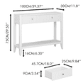 thumbnail image 2 of 29.53" Tall Console Table with Drawers, Narrow Wood Accent Sofa Behind Couch Entryway Table with Storage Shelf for Front Hall, Hallway, Living Room, 2 of 7
