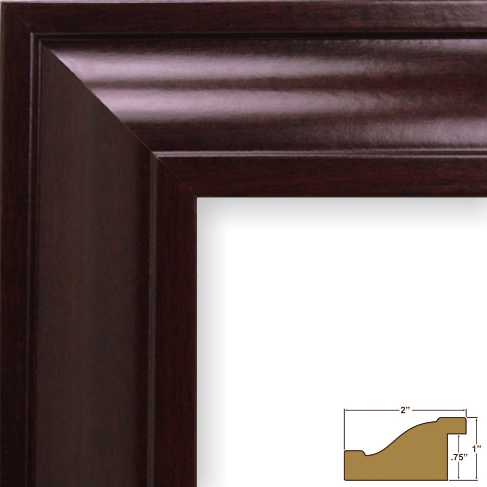 Craig Frames Contemporary Upscale, 22x28 inch Mahogany Red Picture Frame Matted for an 18x24 Photo