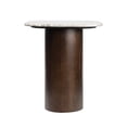 thumbnail image 7 of JONATHAN Y Milos 18" Rustic Minimalist Square Marble/Wood Accent Table, White Marble/Walnut Wood, END5004A, 7 of 7