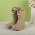 thumbnail image 2 of Huowey Girls Rain Boots Mid-Calf Kids Booties Lightweight Soft Sole Comfortable Footwear And Little Girls Seasonal Outdoor Play Holiday Shoes, 10-10.5 Years, 2 of 9