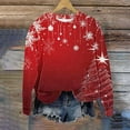 thumbnail image 3 of Brondbend Christmas Sweatshirts for Women Trendy Womens Pullover Crewneck Long Sleeved Top Printed Warm Loose Tops Lady Gym Athletic Fall Winter Clothes Multicolor, 3 of 5