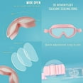 thumbnail image 4 of Fymlhomi Kids Swimming Goggles, Swimming Goggles for Kids Children Teens Age 3-15 Waterproof Anti-Fog UV Protection No Leaking, Boys Girls Swimming Goggles Kids 6-14 with Nose Clip & Earplugs, 4 of 5