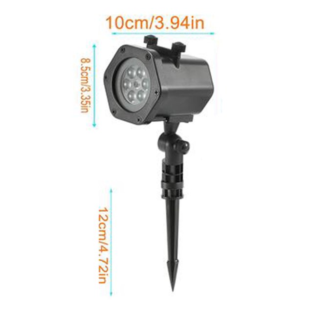 Proyector LED de Navidad para Halloween, proyector giratorio, resistente al agua, luz LED para paisaje, pared de jardín al aire libre, fiesta decorativa de cumpleaños de Navidad (12 diapositivas) Zhivalor LKX-2096