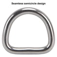 thumbnail image 2 of Marine-Grade 316 Stainless Steel Seamless D-Rings (5-Pack) - 6mm Thick, 33x30mm Inner Dimensions, Polished Surface for Rigging, Boating, Anchoring, Straps & Industrial Hardware, 2 of 6