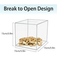 thumbnail image 2 of Innovadora caja de ahorro transparente, hucha que no se puede abrir y que requiere romper para acceder a ella, el mejor regalo para niños y adultos, diseño transparente para seguir el progreso de los, 2 of 7