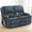 Blue, variant on Power Reclining Loveseat for Home Theater & RV, Wall-Hugger Design with USB Charging, Storage Console, Removable Armrests & Double Cushions, Faux Leather Brown