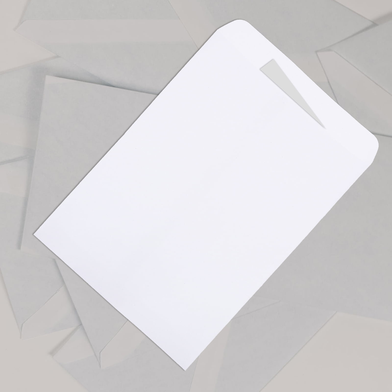 Hemoton 200 pcs  White Paper Envelope Open End Self Seal Envelopes Open End Self Seal Envelopes for Home Mailing Documents Office Business Legal School White