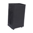 thumbnail image 2 of Cesto de ropa sucia plegable para almacenamiento de esterillas de yoga, 84 L, con asas, cesto de ropa sucia portátil, cesto de almacenamiento de yoga Negro, 2 of 9