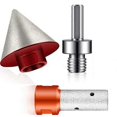 thumbnail image 2 of 3Pc Diamond Beveling Chamfer Bits with 5/8-11 Inch Thread Adapter and Diamond Milling Bits for Exis, 2 of 4