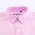 thumbnail image 4 of Men's Oxford Long Sleeve Button Down Shirt 60% Cotton Work Casual Shirt with Pocket Spring Fall Menswear Clothing, 4 of 10