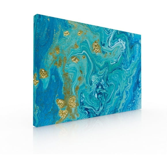 Cuadro Decorativo Para Sala, Comedor, Recamara, Textura Azul Ideas Creativas Cuadro sublimado en tela