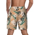 thumbnail image 4 of Fotbe Tropical Leaves Flower Men’s Swim Trunks Quick Dry Swim Shorts Board Shorts with Mesh Lining-3X-Large, 4 of 9