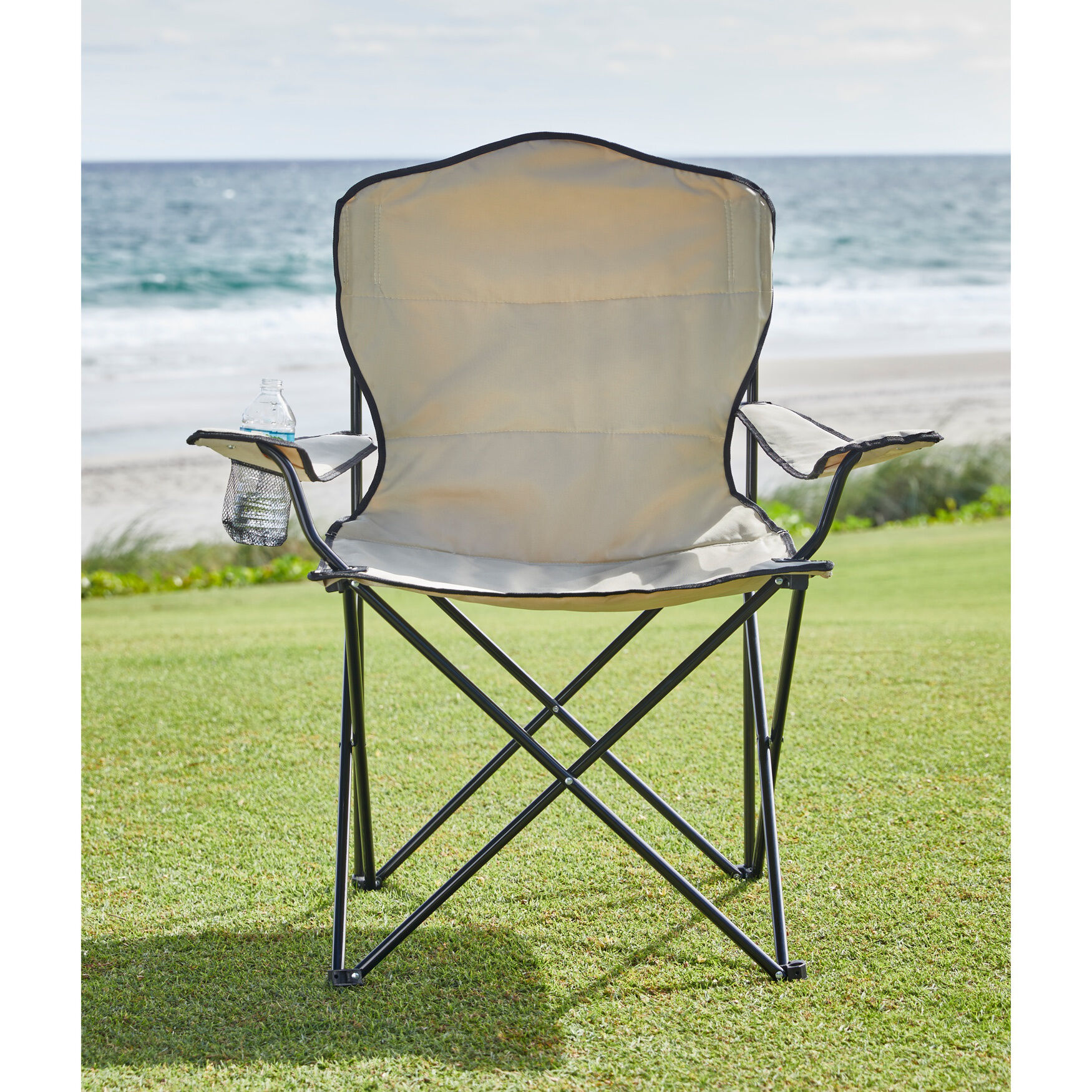 Brylanehome Folding Camping Chair, Taupe Shade Folding Chair, 2