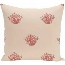 Simply Daisy 16" x 16" Coral Corral Coastal Print Pillow