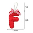 thumbnail image 3 of DAMAI 26 Letter Red Fabric Ornaments with Bow Monogram Christmas Tree Decorations Bulk Personalized DIY Christmas Ornaments Christmas Decoration Xmas Tree Hanging Decor, 3 of 9