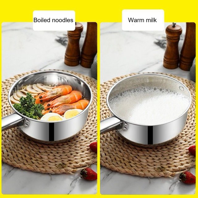 Steel Pot Pan Cooking Hot Non-stick Stainless Home Tableware Noodle Tools