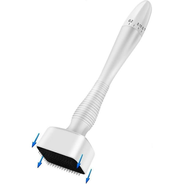 Adjustable Derma Stamp 140 0.25mm~3mm Professional Titanium Needle Micro Needles Skin Stamp Dermapen for Hair Beard Growth Wrinkles Acne Stretch Marks
