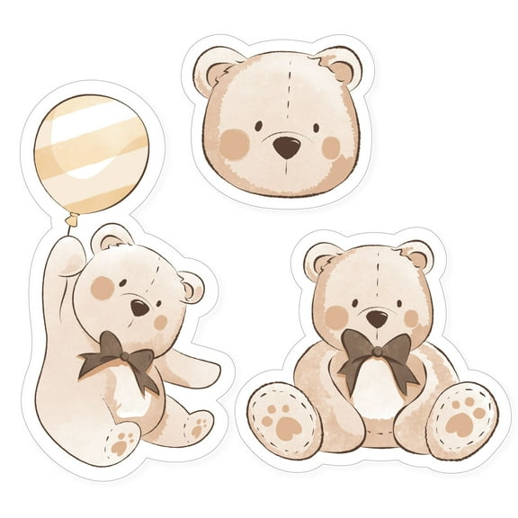 Big Dot of Happiness We Can Bearly Wait - DIY Shaped Teddy Bear Baby Shower Cut-Outs - 24 Count