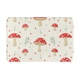 thumbnail image 1 of Balery Flat Mushrooms Felpudo de franela, resistente a las manchas y a la decoloración, para uso interior y exterior, fácil de limpiar, 40 x 60 cm, 1 of 7