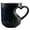 A, variant on Heart Shaped Color Changing Mug | Heat-Activated Ceramic Cup Reveals Hidden Design with Hot Drink | for Couples, Valentine‘s Day & Romantic Moments (2PCS-Black(LOVE YOU MORE)+Black(Heart Pattern))