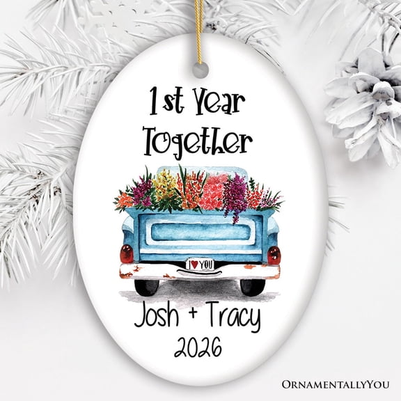 New Couple First Year Together Ornament