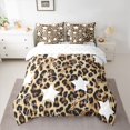 thumbnail image 2 of Feelyou Cartoon Stars Bedding Comforter Set 7pcs, Western Leopard Print Full Bedding Set, 2 of 8