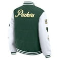 thumbnail image 3 of Women's WEAR by Erin Andrews Green Green Bay Packers Varsity Full-Snap Puffer Jacket, 3 of 6