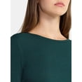 thumbnail image 4 of No Boundaries Crewneck Tee with Long Sleeves, Women's & Women's Plus XXS-4X, 4 of 5
