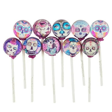 Sparko Sweets La Catrina Day of the Dead Lollipops, Intricate Skull and Floral Art, 1 Pound, Handcrafted in USA, Gift Packaging - Perfect for Halloween, Día de los Muertos, and Cultural Gifts