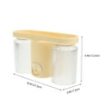 thumbnail image 2 of SHOWERORO 1Jgo Soporte Pared Para Cepillos De Con Doble Vaso Y Adhesivo Beige, 2 of 6