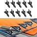 thumbnail image 2 of RULLINE Air Vortex Generator Diffuser Shark Fin 10pcs Set Kit Compatible with Spoiler Roof Wing Pointed End Style Carbon Fiber Pattern, 2 of 4