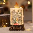 thumbnail image 3 of Lámpara De Vela Luminosa Para Decoración Navideña Adornos De Mesa Navideños Luz Nocturna Luminosa Escena Navideña Nevada Adornos De Cristal Luminosos Para Navidad, 3 of 8