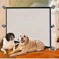 thumbnail image 6 of Pet Fence, No Drilling Home Barrier, Pet Gate for Doorway, Staircase, Entrance, Dog and Cat Containment, Black Nylon with Bottom Hooks, 6 of 6