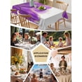 thumbnail image 5 of Purple Gold Table Cloth, Abstract Flower Ombre Aesthetics Paint Waterproof Tablecloth for Rectangle Tables, Reusable Washable Fabric Table Cover for Restaurant Kitchen Dining Tables 54"x108", 5 of 6
