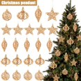 thumbnail image 2 of 4/8 piezas de adornos de bolas de Navidad, colgante de estrella hueca dorada, decoración colgante para árbol de Navidad para el hogar, colgante de estrella 3D ahuecado, 2 of 5